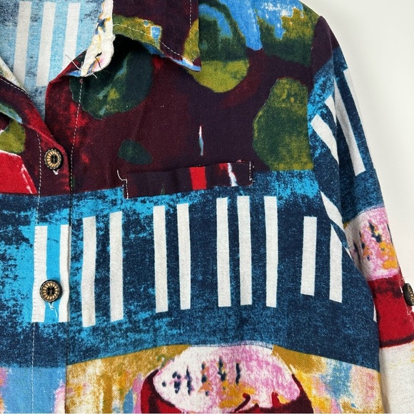 Zara Tianzhien Women’s Tunic Size XXL Cotton Artsy Art To Wear Dopamine Eclectic - Picture 8 of 13